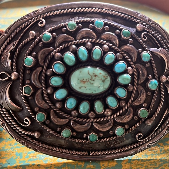 Vintage AL JOE Navaho turquoise belt from the 70’s. - Picture 11 of 12